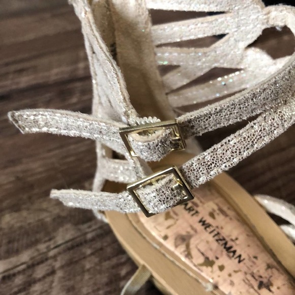 Gold Stuart Weitzman Sandals, girls size - Picture 10 of 10